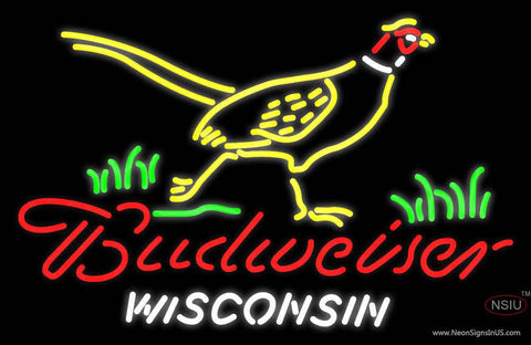 Budweiser Wisconsin Real Neon Glass Tube Neon Sign 