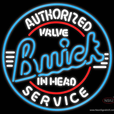 Buick Authorized Service Real Neon Glass Tube Neon Sign 