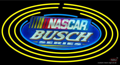 Busch Nascar Oval Neon Beer Sign 