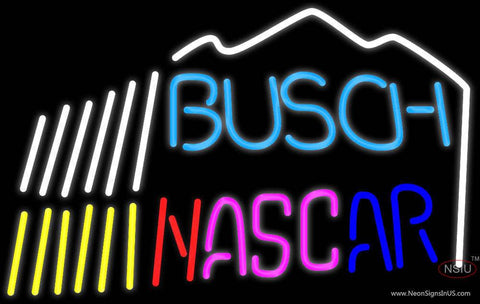 Busch Nascar W/Mountain Neon Beer Sign