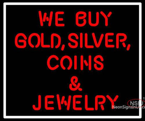 Gold Silver Coins Neon Sign 