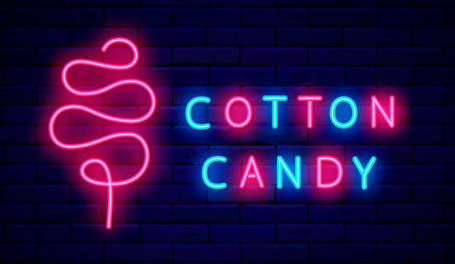 candyfloss cotton candy neon sign new item 