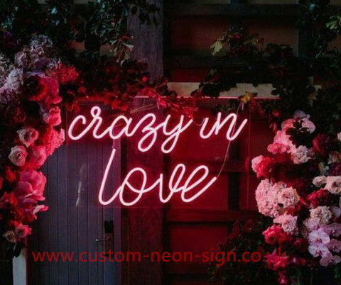 Carzy In Love Wedding Home Deco Neon Sign 
