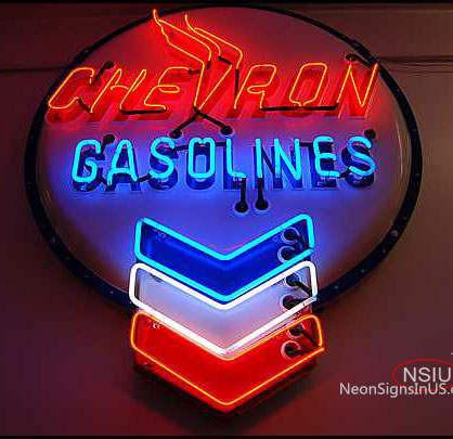 Chevron Gasoline Neon Sign 