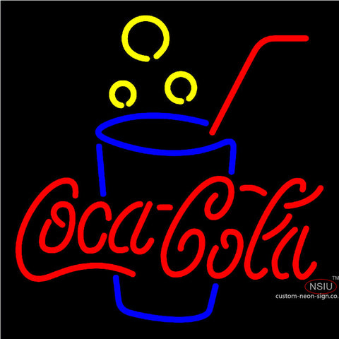 Coca Cola Neon Sign With Cock x 