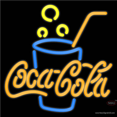 Coca Cola With Real Neon Glass Tube Neon Sign x 
