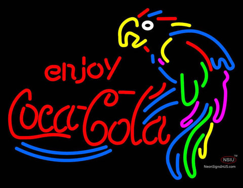 Cocacola With Parrot Neon Sign 