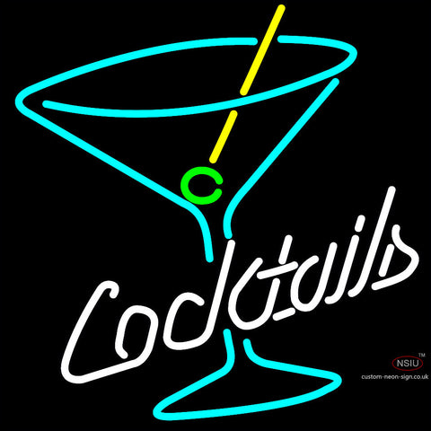 Cocktail Martini Glass Neon Sign 