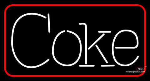 Coke With Border Neon Sign 