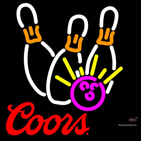 Coors Bowling Neon White Pink Neon Sign x