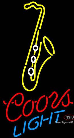 Coors Light Yellow Saxophone Neon Sign 