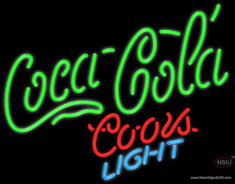 Coors Light Neon Coca Cola Green Real Neon Glass Tube Neon Sign 