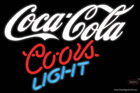 Coors Light Neon Coca Cola White Real Neon Glass Tube Neon Sign  7 