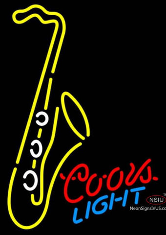 Coors Light Neon Yellow Saxophone Neon Sign  7 