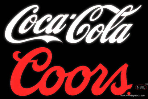 Coors Neon Coca Cola White Real Neon Glass Tube Neon Sign 