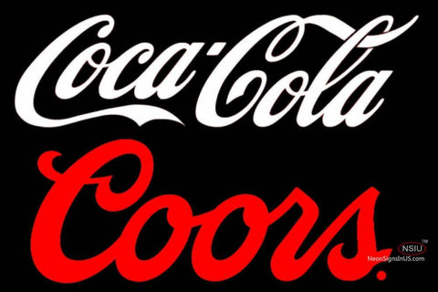 Coors Neon Coca Cola White Neon Sign   