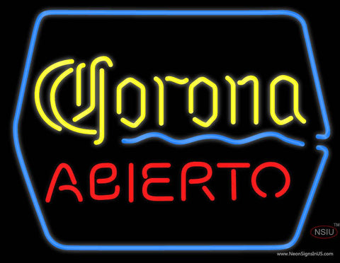 Corona Abierto Real Neon Glass Tube Neon Sign 