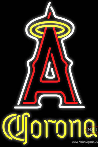 Corona Los Angeles Angels Of Anaheim MLB Real Neon Glass Tube Neon Sign 