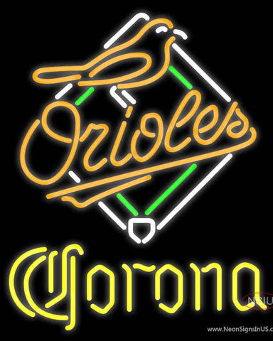 Corona Baltimore Orioles MLB Real Neon Glass Tube Neon Sign 