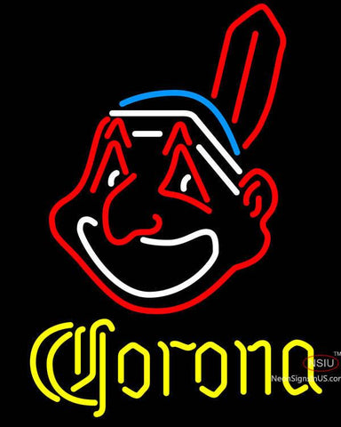 Corona Cleveland Indians MLB Neon Sign 