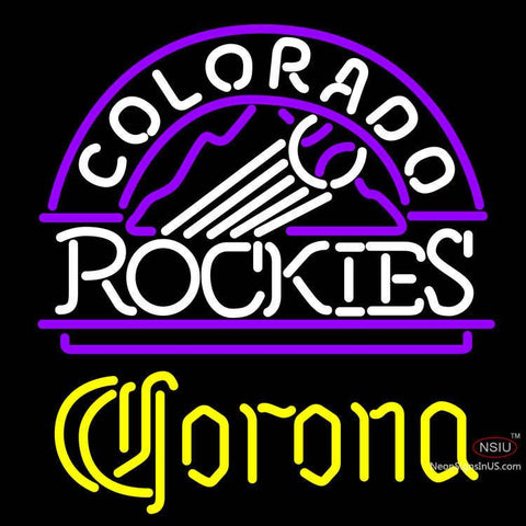 Corona Colorado Rockies MLB Neon Sign 