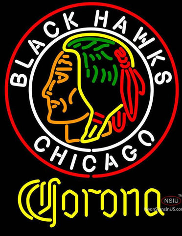 Corona Commemorative  Chicago Blackhawks Neon Sign 