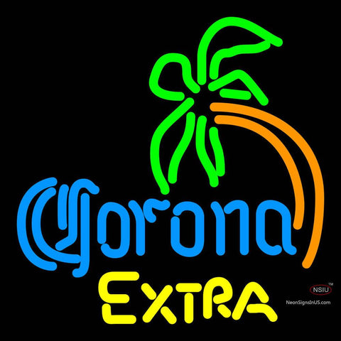 Corona Extra Curved Palm Tree Neon Beer Sign x 