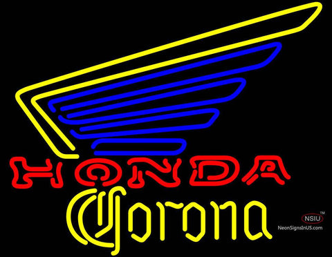 Corona Honda Motorcycles Right Wing Neon Beer Sign 