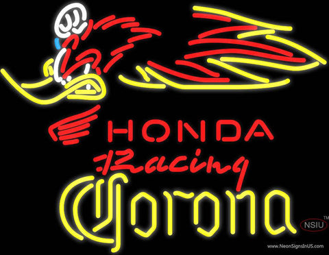Corona Honda Motorcycles Racing Woodpecker Neon Beer Sign 