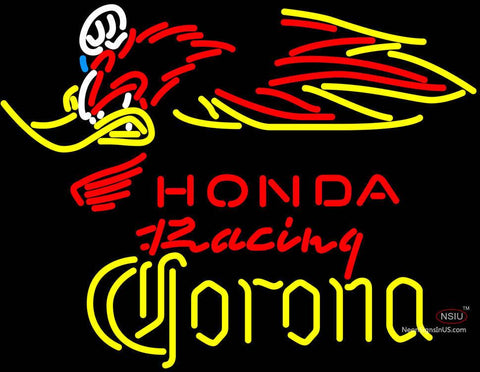 Corona Honda Motorcycles Racing Woodpecker Neon Beer Sign 