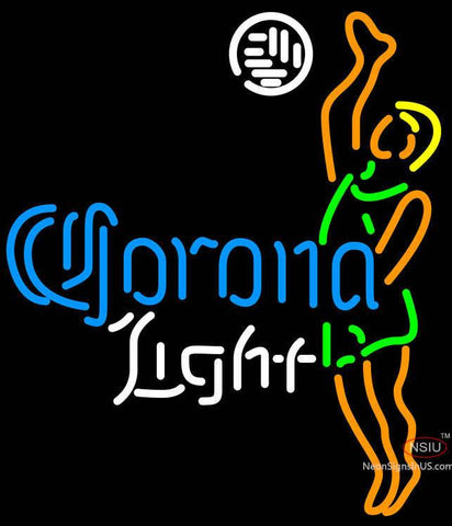Corona Light Ball Volleyball Boy Neon Beer Sign 