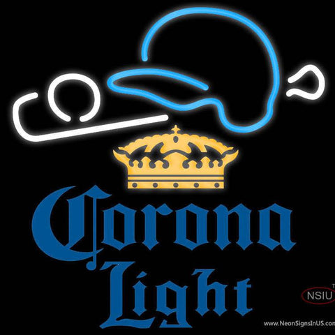 Corona Light Baseball Real Neon Glass Tube Neon Sign  x 