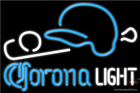 Corona Light Baseball Real Neon Glass Tube Neon Sign 