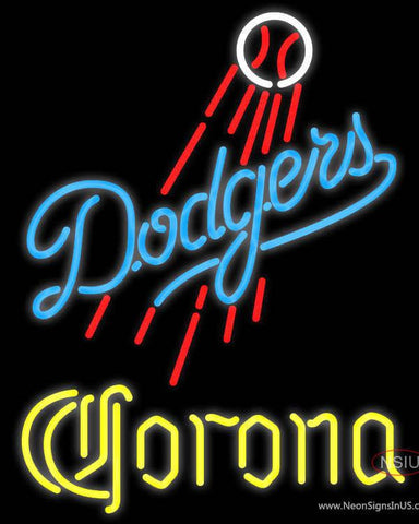 Corona Los Angeles Dodgers MLB Real Neon Glass Tube Neon Sign