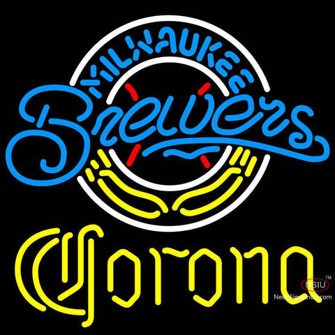 Corona Milwaukee Brewers MLB Neon Sign 