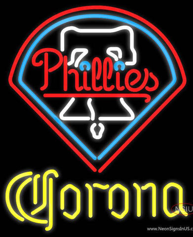 Corona Philadelphia Phillies MLB Real Neon Glass Tube Neon Sign