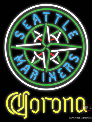 Corona Seattle Mariners MLB Real Neon Glass Tube Neon Sign 