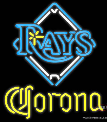 Corona Tampa Bay Rays MLB Real Neon Glass Tube Neon Sign