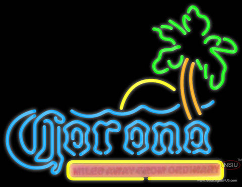 Corona Beach Sunset Tree Neon Beer Sign 