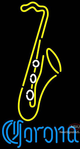 Corona Yellow Saxophone Neon Beer Sign 
