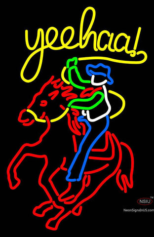 Cowboy Riding Horse Neon Sign 