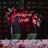 crazy in love neon sign for wedding home