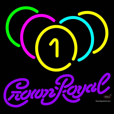 Crown Royal Billiards Rack Pool Neon Sign   x 