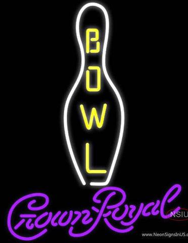 Crown Royal Bowling Real Neon Glass Tube Neon Sign 