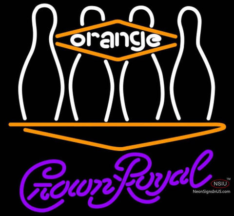 Crown Royal Bowling Orange Neon Sign   
