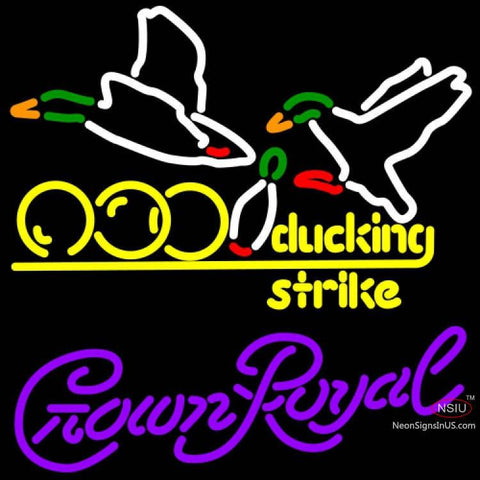 Crown Royal Bowling Sucking Strike Neon Sign   