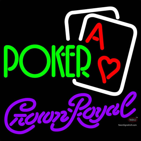 Crown Royal Green Poker Neon Sign x