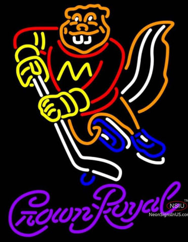 Crown Royal Minnesota Golden Gophers Hockey Neon Sign   