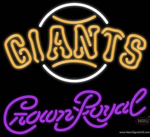 Crown Royal San Francisco Giants MLB Real Neon Glass Tube Neon Sign 