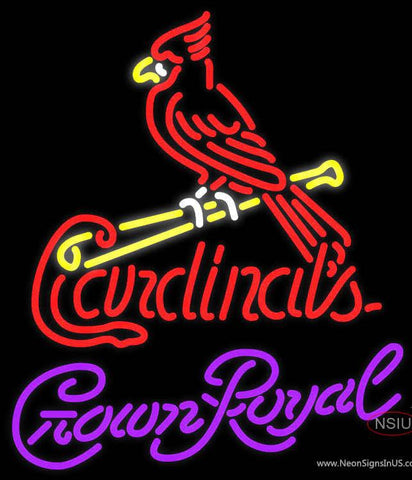 Crown Royal St Louis Cardinals MLB Real Neon Glass Tube Neon Sign
